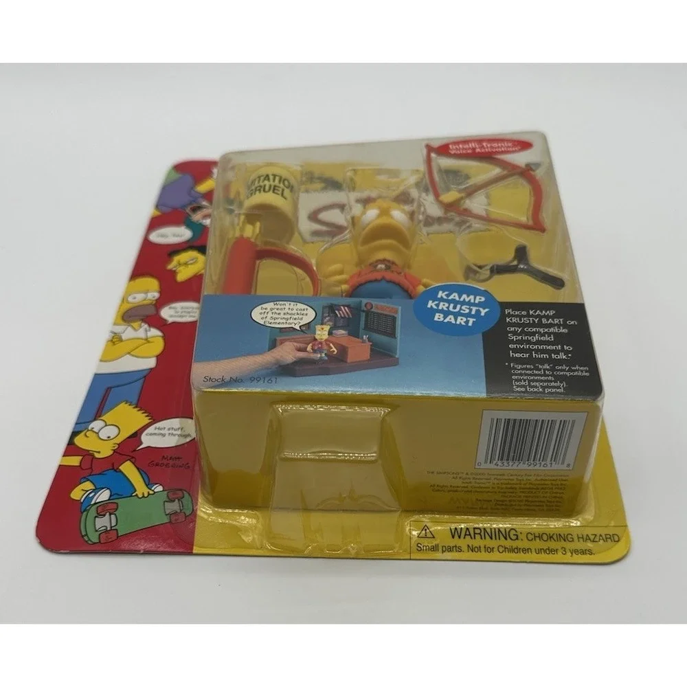 THE SIMPSONS WORLD OF SPRINGFIELD KAMP KRUSTY BART FIGURE 2000 NIP